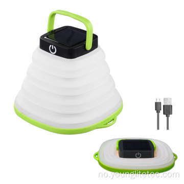 USB Solar Lading Collapsible LampShade LED Light